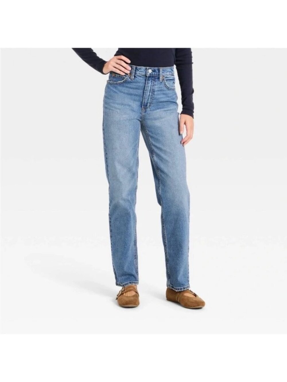 Universal Thread Highest Rise Vintage Straight Jeans Light Wash Size 10